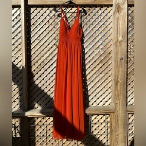 Burnt Orange Bridesmaid dress. Size S. (Fits like an XS)